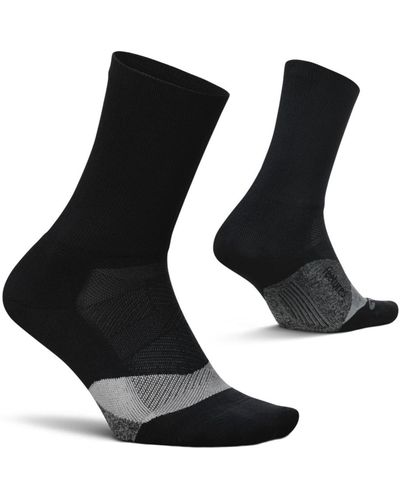 Feetures Elite Light Cushion Mini Crew Sock - Black