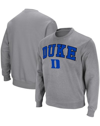 Colosseum Athletics Duke Blue Devils Arch & Logo Pullover Sweatshirt - Gray