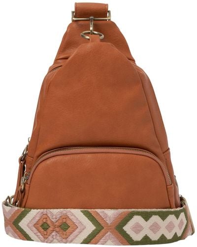 Urban Originals Anything Goes Faux Leather Sling Bag - Brown