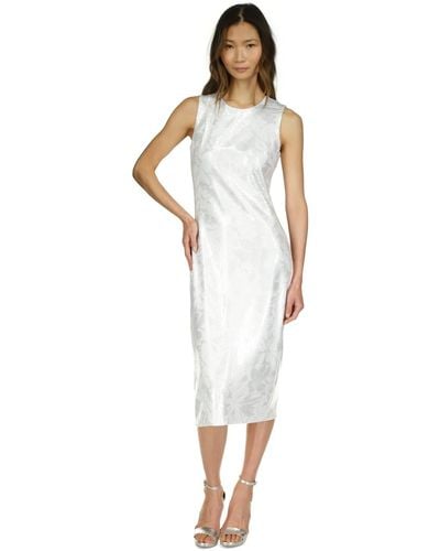 Michael Kors Michael Sequined Sleeveless Midi Dress - White