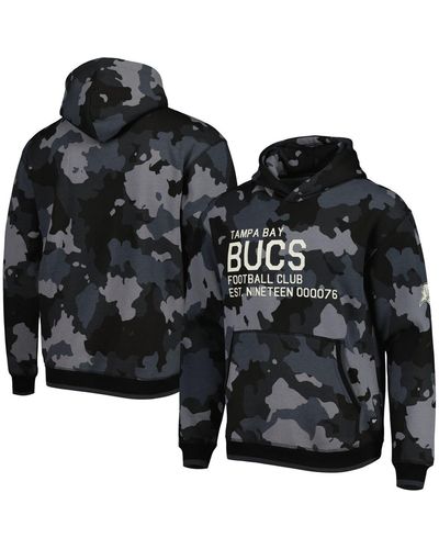 The Wild Collective Tampa Bay Buccaneers Camo Pullover Hoodie - Black
