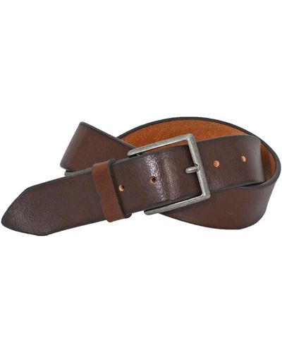 Duchamp Leather Non-reversible Dress Casual Belt - Brown