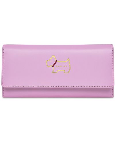 Radley Heritage Dog Outline Mini Flap Over Wallet - Pink