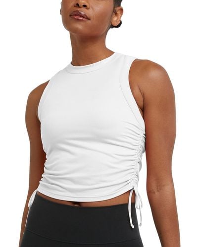 Champion Ruched Racerback Tank Top - White