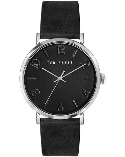 Ted Baker Phylipa Leather Strap Watch 43mm - Black