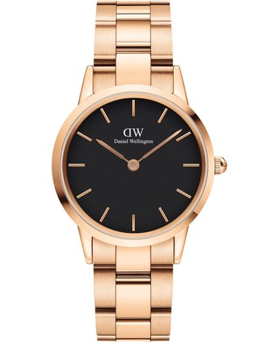 Daniel Wellington Iconic Link Rose Gold-tone Stainless Steel Watch 32mm - Multicolor