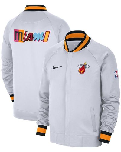 Nike White/black Miami Heat 2022/23 City Edition Showtime Thermaflex Full-zip Jacket - Blue