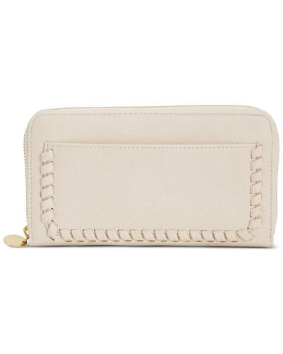 Style & Co. Whip-stitch Zip Wallet - Natural