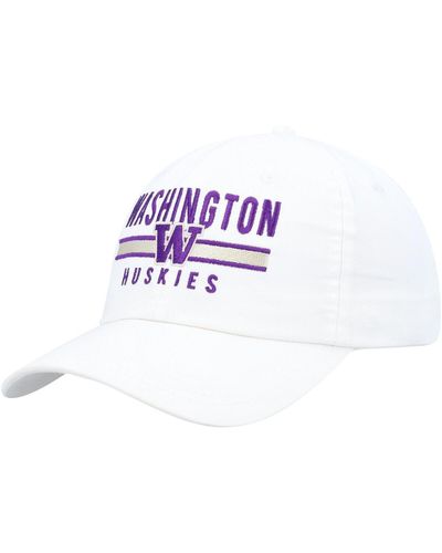 Ahead Distressed Washington Huskies Carmel Adjustable Hat - White