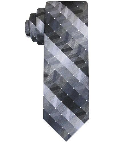 Van Heusen Geometric Dot Tie - Gray