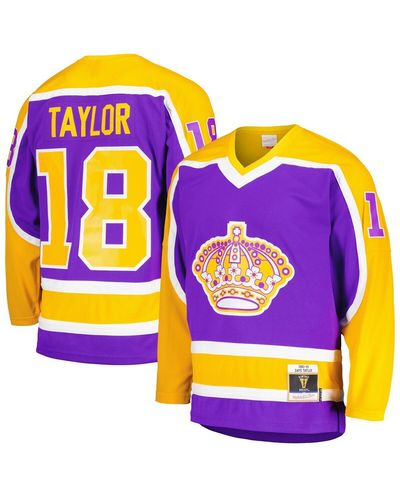 Mitchell & Ness Dave Taylor Los Angeles Kings 1980/81 Blue Line Player Jersey - Pink