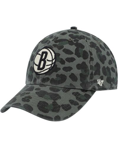 '47 Brooklyn Nets Bagheera Clean Up Adjustable Hat - Gray