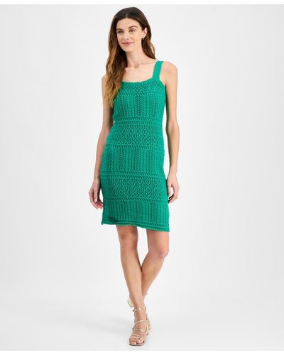 Taylor Crochet Bodycon Dress - Green
