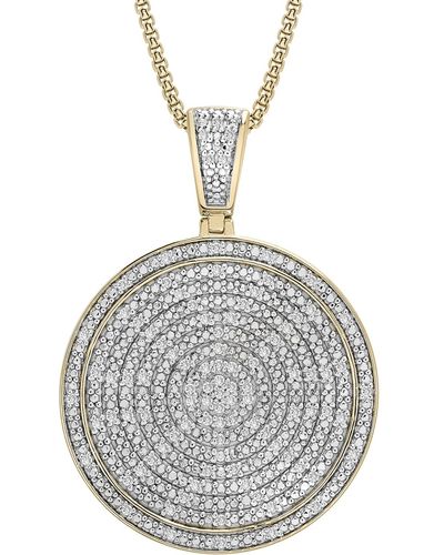 Macy's Diamond Circle 22" Pendant Necklace (1/2 Ct. T.w. - Metallic