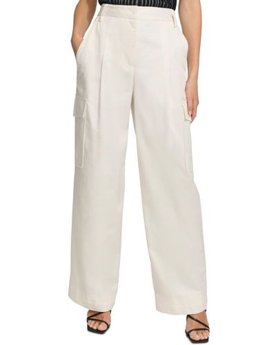 DKNY Wide-leg Cargo Pants - White