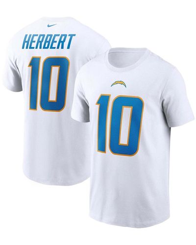 Nike Justin Herbert Los Angeles Chargers Player Name And Number T-shirt - Blue