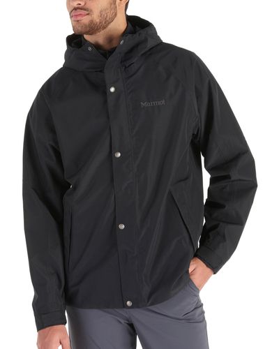 Marmot Cascade Waterproof Full-zip Hooded Jacket - Black