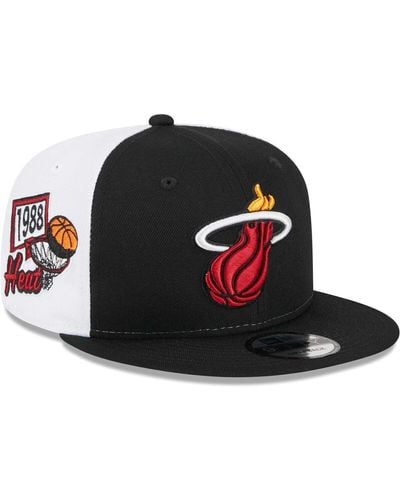 KTZ Miami Heat Pop Panels 9fifty Snapback Hat - Black