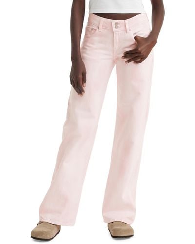Levi's Super-low Double-button Relaxed-fit Denim Jean - Pink
