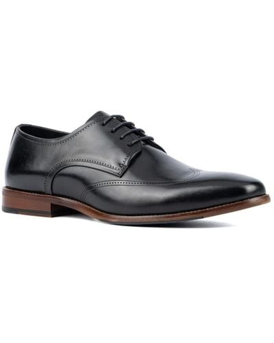 Vintage Foundry Leather Orton Oxfords Shoes - Black