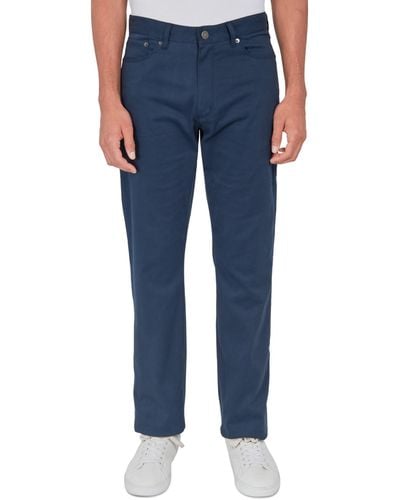 Society of Threads Regular Fit Solid 5 Pocket Pants - Blue
