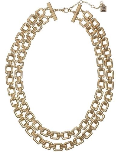 Laundry by Shelli Segal Two-row Chain Necklace - Metallic