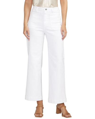 Silver Jeans Co. High Rise Wide Leg Pants - White