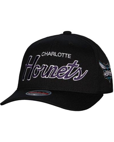 Mitchell & Ness Charlotte Hornets Mvp Team Script 2.0 Stretch-snapback Hat - Black