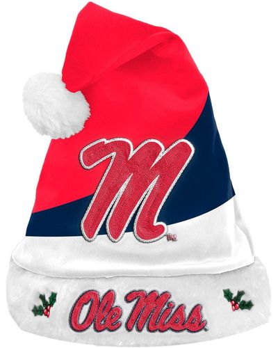 FOCO And Ole Miss Rebels Colorblock Santa Hat - Red