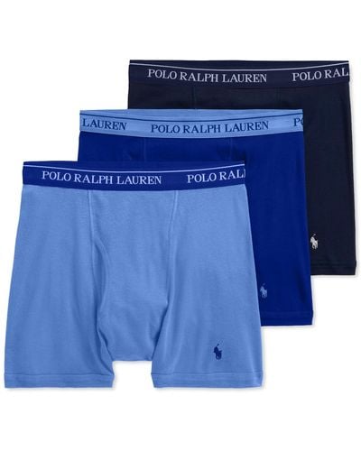 Polo Ralph Lauren 3-pack. Classic Cotton Boxer Briefs - Blue