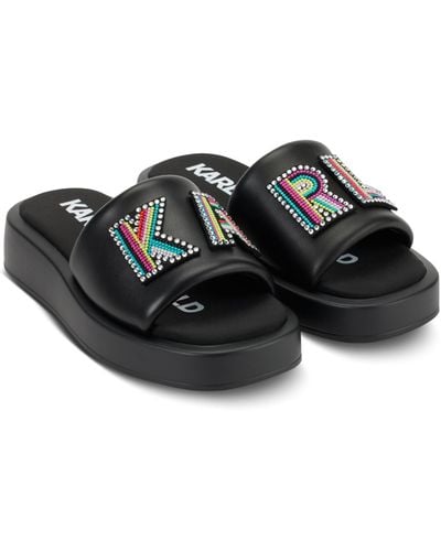 Karl Lagerfeld Opal Slip-on Platform Slide Sandals - Black