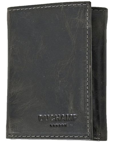 Duchamp Slim Trifold Wallet - Black