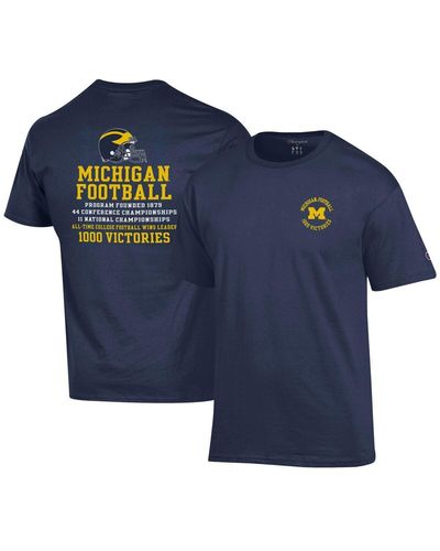 Champion Michigan Wolverines Football All-time Wins Leader T-shirt - Blue