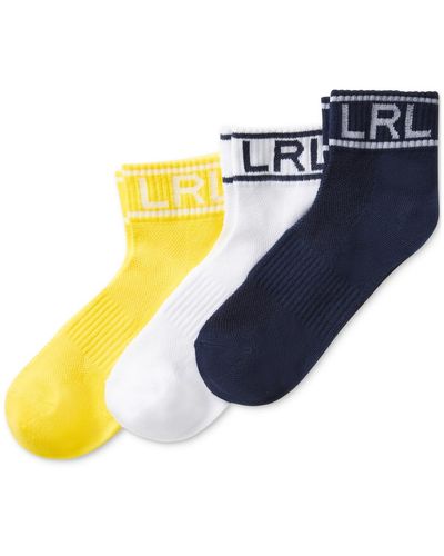 Lauren by Ralph Lauren 3-pk. Lrl Quarter Ankle Socks - Blue