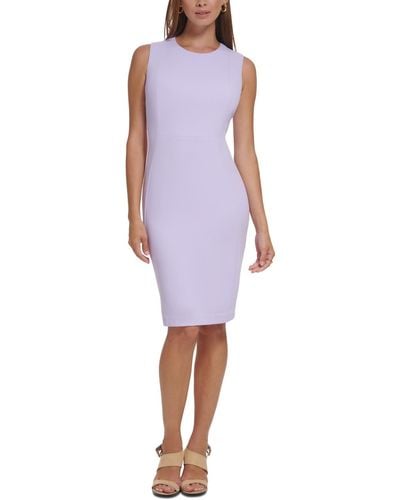 Calvin Klein Petite Sleeveless Sheath Dress - Purple
