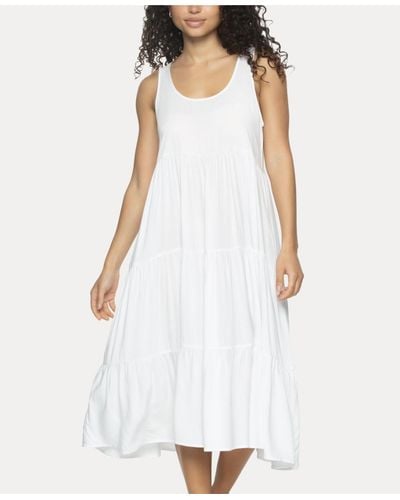 Felina Isabelle Midi Flowy Dress - White
