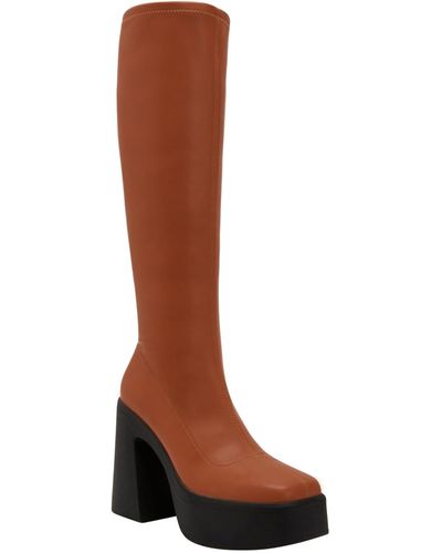 Katy Perry The Heightten Narrow Calf Stretch Boots - Brown