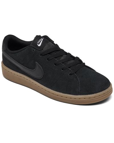 Nike Court Royale 2 Suede Casual Sneakers From Finish Line - Black