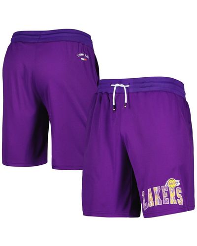 Tommy Hilfiger Los Angeles Lakers Mike Mesh Basketball Shorts - Purple