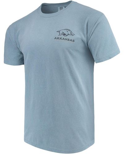 Image One Arkansas Razorbacks State Scenery Comfort Colors T-shirt - Blue