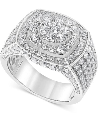 Macy's Diamond Cluster Statement Ring (4 Ct. T.w. - White