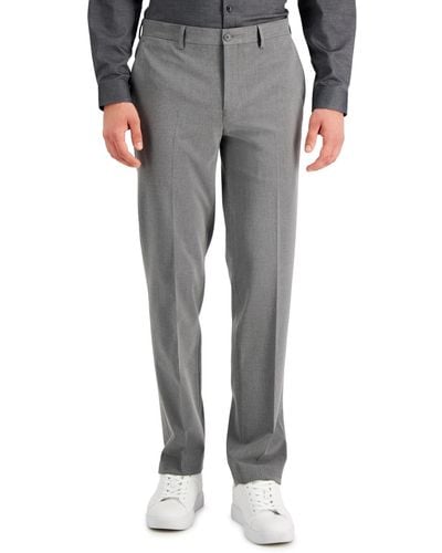 INC International Concepts Slim-fit Gray Solid Suit Pants