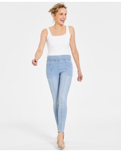INC International Concepts Skinny Pull-on Jeans - Blue