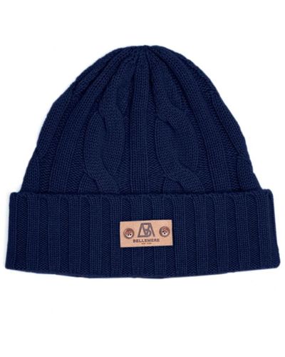 Bellemere New York Bellemere Cable-knit Cashmere Beanie - Blue
