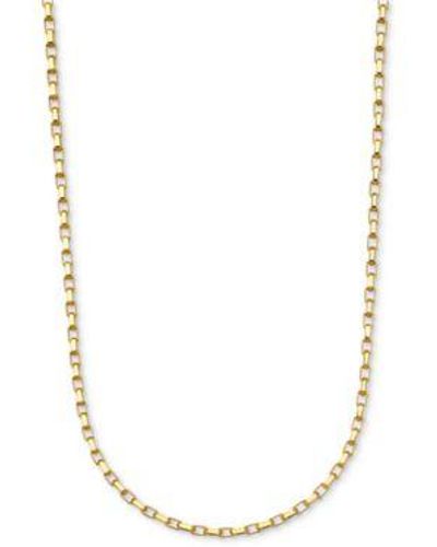Macy's Elongated Box Link 20" Chain Necklace (3mm - Metallic
