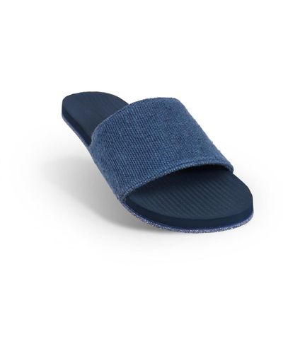 indosole Men S Slide Recycled Pable Straps - Blue