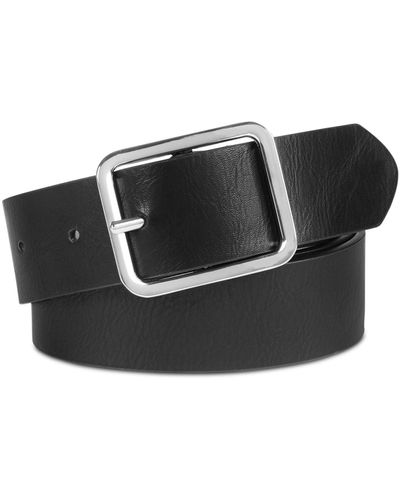 INC International Concepts Inc Casual Solid Plus-size Belt, Created For Macy's - Black