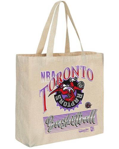 Mitchell & Ness Toronto Raptors Distressed Graphic Tote Bag - White