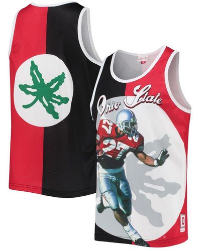 Men's Mitchell & Ness Cris Carter Scarlet Ohio State Buckeyes Authentic  Jersey