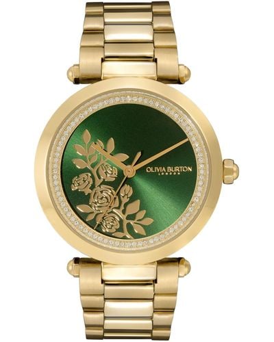 Olivia Burton Signature Floral Ion Plated -tone Steel Bracelet Watch 34mm - Metallic